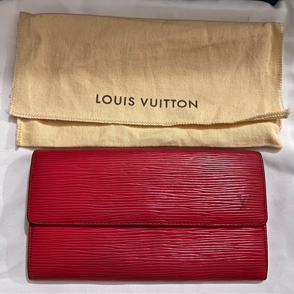 Louis Vuitton Red epi Women's wallet